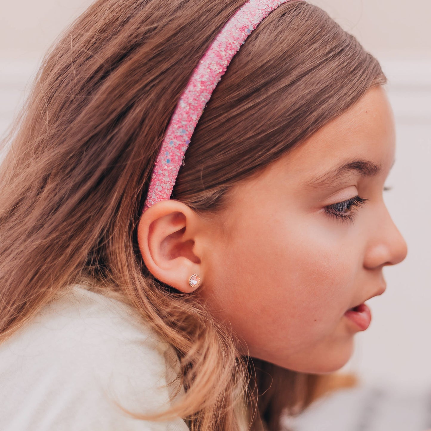Glitter Headband - Thin Hairbands for Kids: Gold