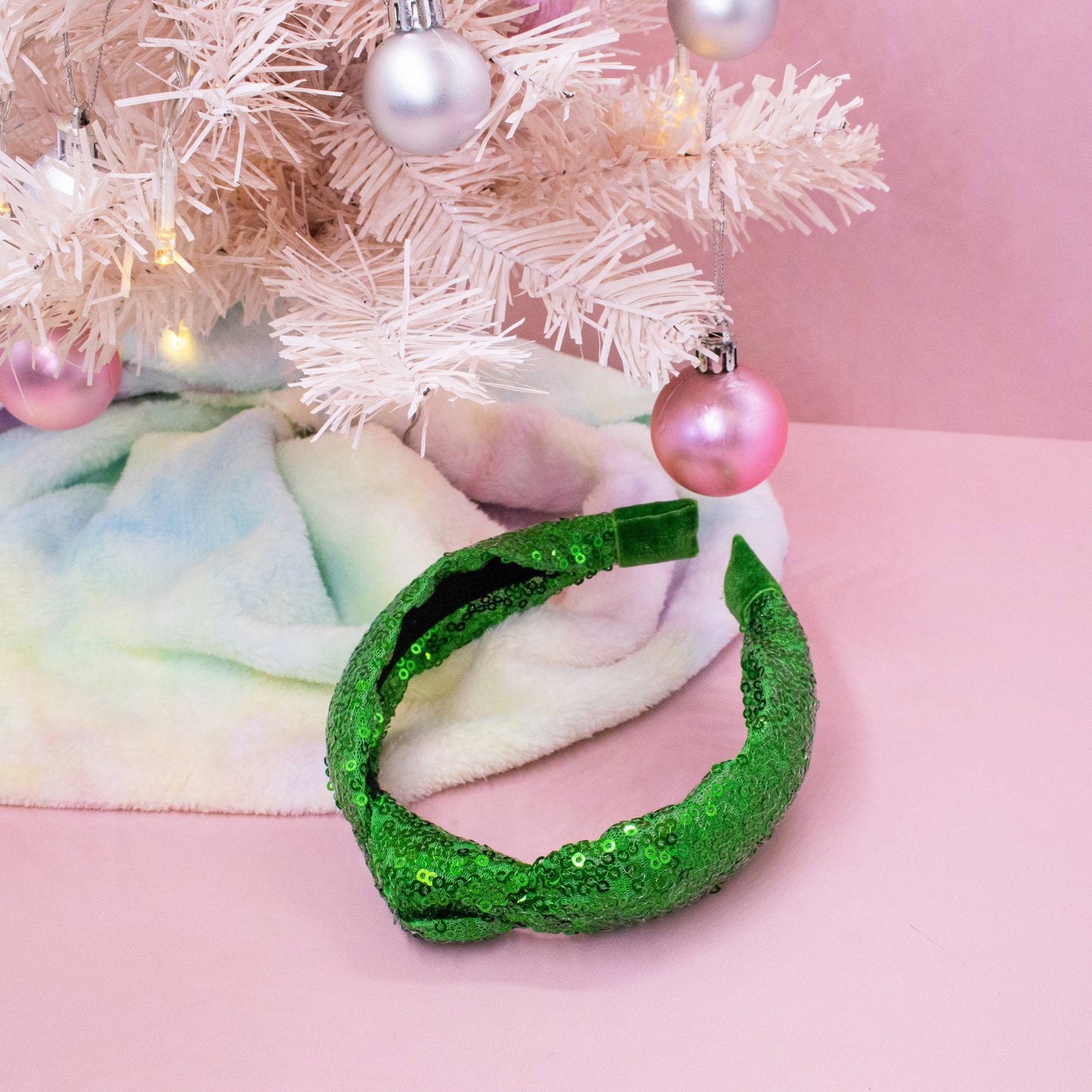 Sequin Knot Headband - Valentine's, Christmas, St. Patrick's: Red