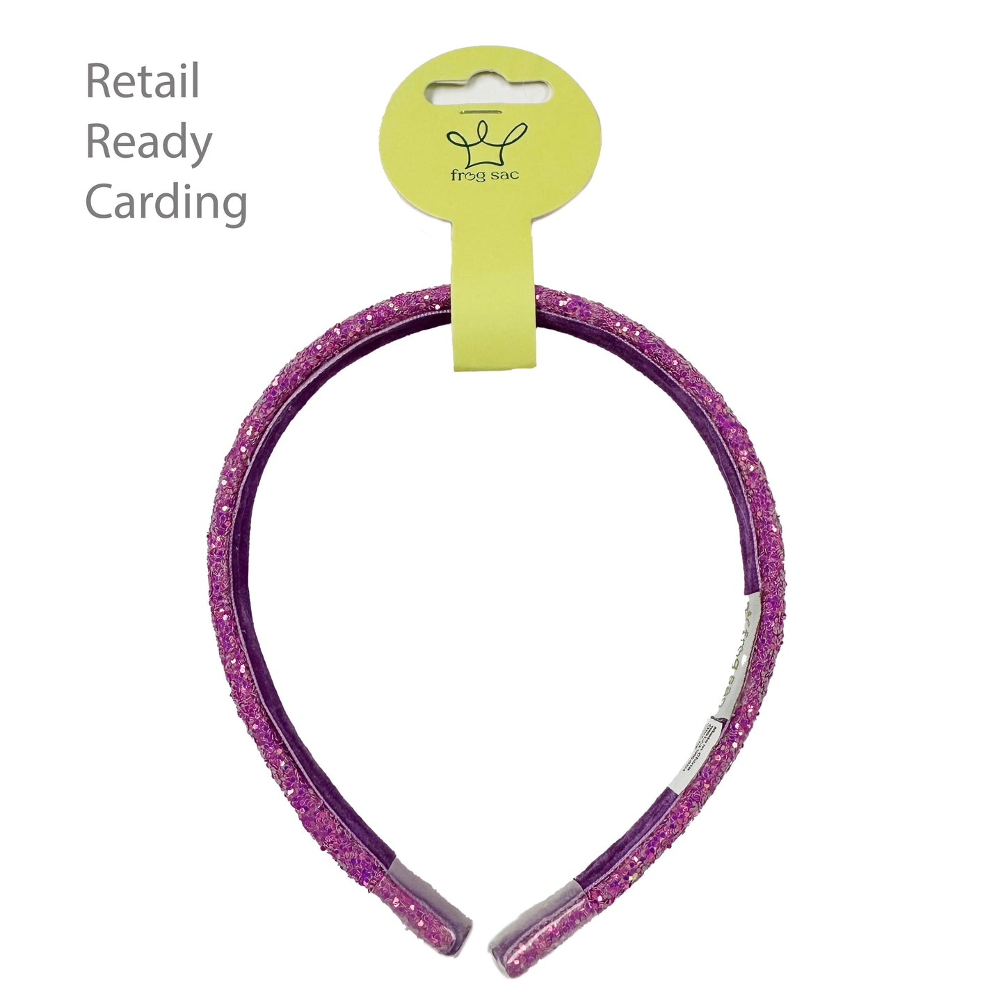 Glitter Headband - Thin Hairbands for Kids: Gold