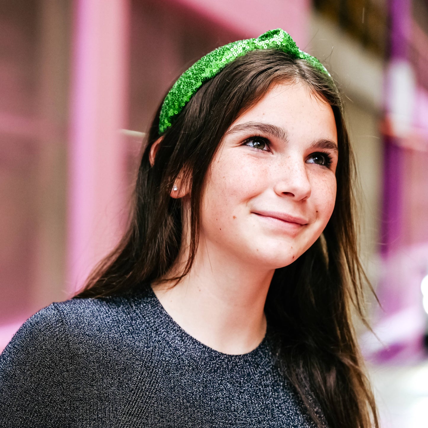 Sequin Knot Headband - Valentine's, Christmas, St. Patrick's: Red