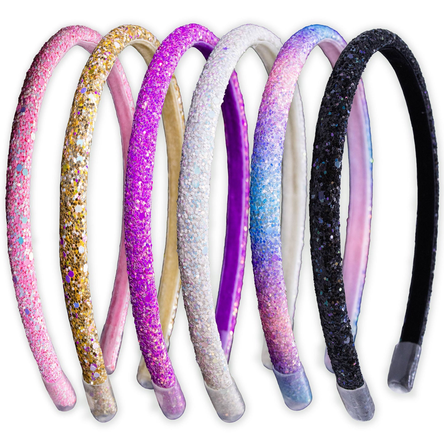 Glitter Headband - Thin Hairbands for Kids: Gold