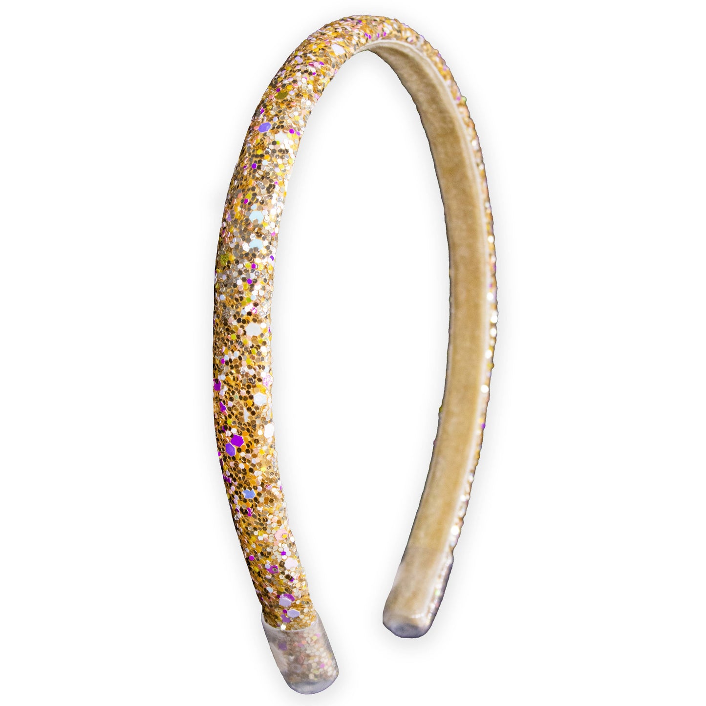 Glitter Headband - Thin Hairbands for Kids: Gold