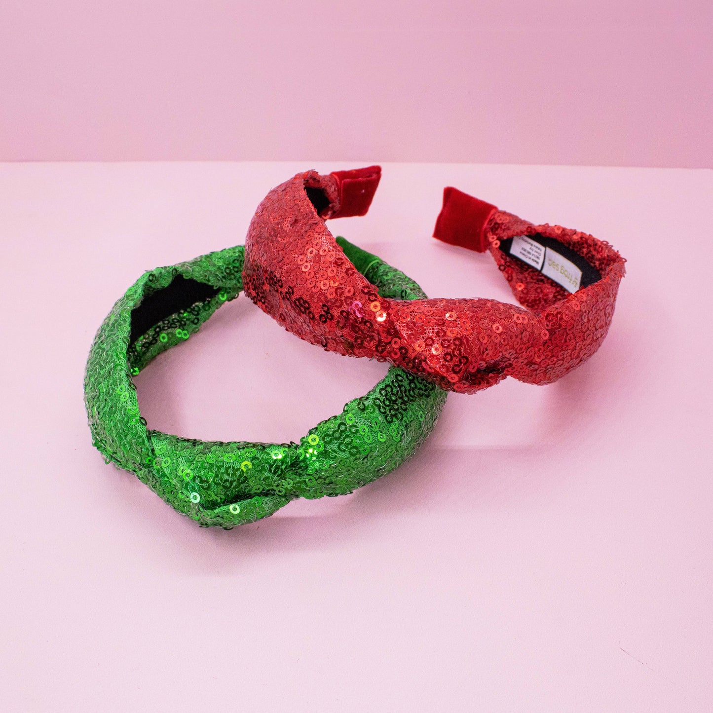 Sequin Knot Headband - Valentine's, Christmas, St. Patrick's: Red