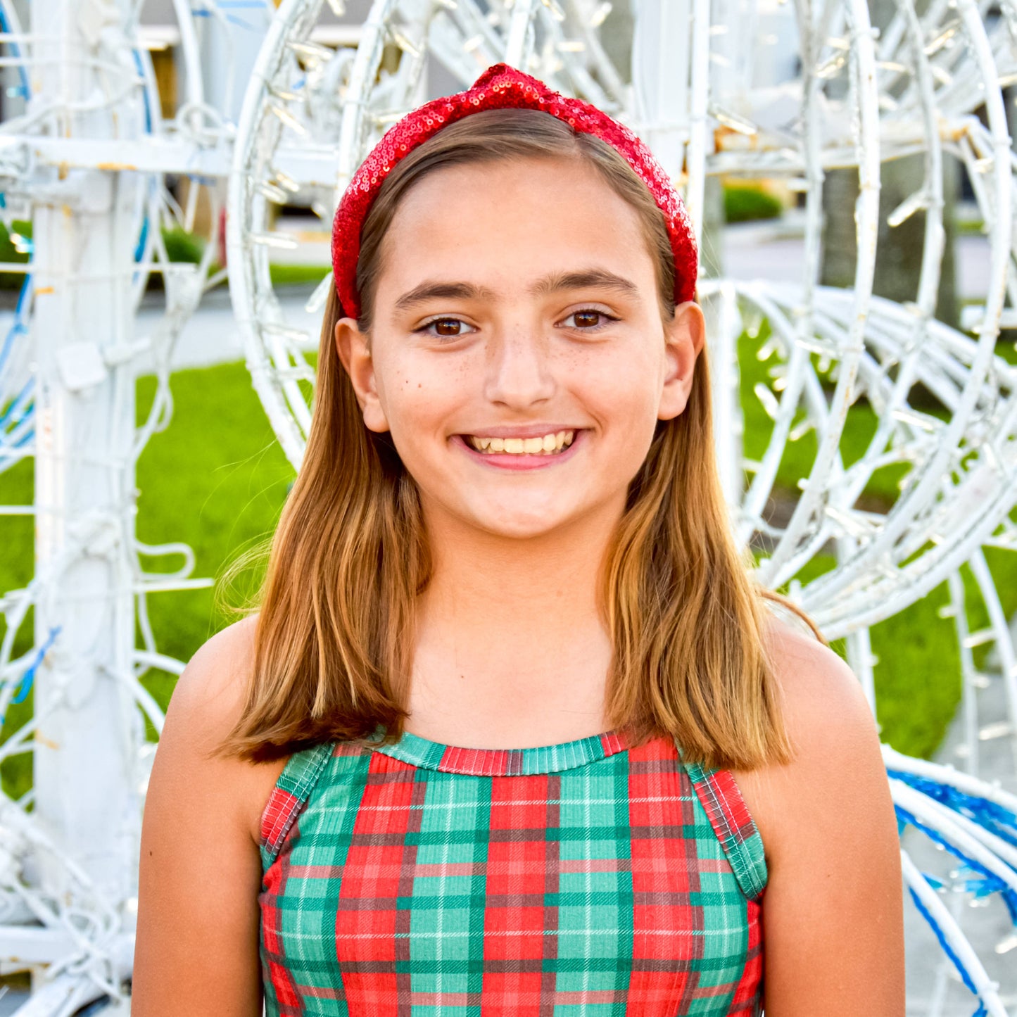Sequin Knot Headband - Valentine's, Christmas, St. Patrick's: Red